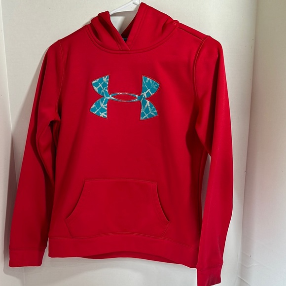 Under armour red hoodie kangaroo pocket - Picture 1 of 5
